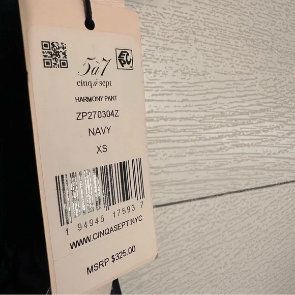 NWT Cinq à Sept Navy HARMONY PARACHUTE PANT XS - Picture 9 of 10